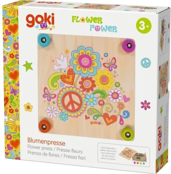 GOKI Dřevěný lis na rostliny do herbáře Flower Power