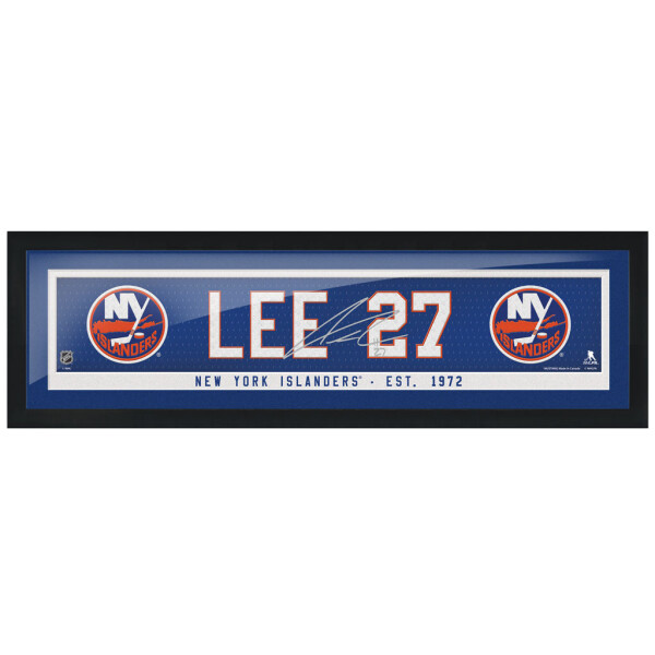 Mustang Obraz v rámu New York Islanders NHL Anders Lee 6" x 22" Replica Autograph