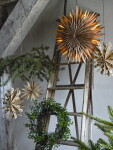 Bloomingville Závěsná svíticí hvězda Elijas Brown 50 cm, hnědá barva, papír