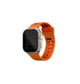 UNIQ Stride FKM řemínek pro Apple Watch 49 46 45 44 mm - VOLT ORANGE (oranžová) (8886463688571)