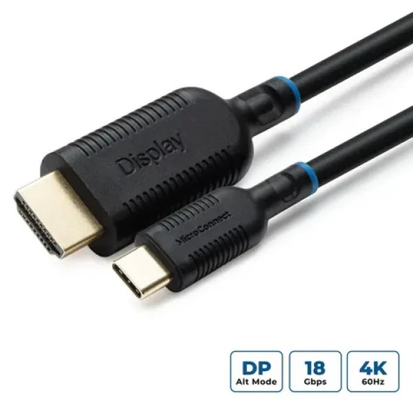 MicroConnect USB-C (M) - HDMI (M) 0,5m černá / Kabel / 4K (MC-USBCHDMI05)