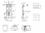 GEBERIT - Duofix Set předstěnové instalace, klozetu a sedátka Ideal Standard Tesi, tlačítka Sigma30, Aquablade, SoftClose, bílá/lesklý chrom 111.355.00.5 NU5