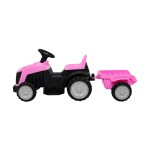 Mamido Dětský elektrický traktor s přívěsem růžový