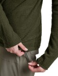 ICEBREAKER Wmns Merino 400 RealFleece Grid LS Half Zip, Dark Loden (vzorek) velikost: S