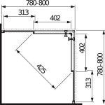 JIKA - Lyra plus Sprchový kout 78-80x78-80 cm, bílá/čiré sklo H2513810006651