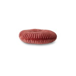 HK living Dekorativní sametový polštář Burgundy Ø 35 cm, červená barva, textil