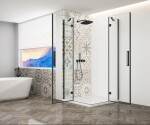GELCO - TRINITY BLACK obdélníkový kout 800x1100 rohový vstup, čiré sklo, GT2280-11C-B GT2280-11C-B