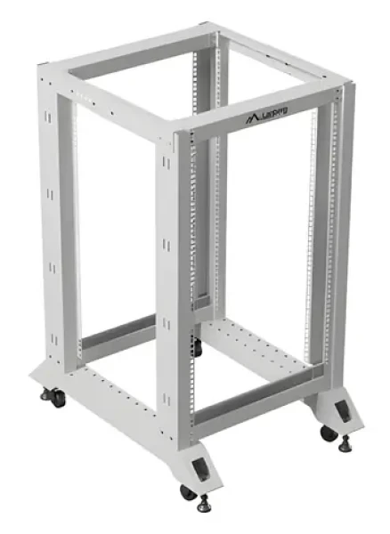 Lanberg Open Rack 18U šedá / Otevřený rack / 19" / 600 x 800 mm / nosnost 600 kg (OR01-6818-S)