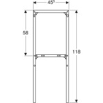 GEBERIT - Příslušenství Distanční rám Monolith, leštěný hliník 131.011.00.1