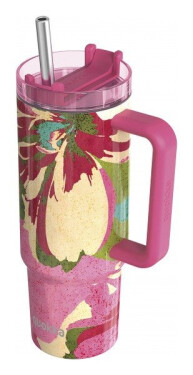 Nerezový termohrnek s brčkem Stream Pink Flambe 950ml