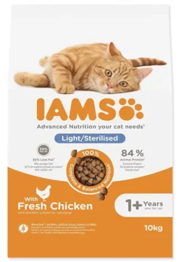 IAMS Cat Sterilized Weight Control kuřecí 10 kg / Granule pro kočky / pro kastrované kočky a seniory (1753-150550)