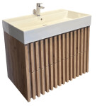 Koupelnová skříňka s umyvadlem SAT Delano 80x56x46 cm dub mat DELANO80ZDSAT DELANO80ZDSAT
