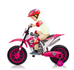 Mamido Dětská elektrická motorka XMX616 růžová | EVA kola | 12V 7Ah