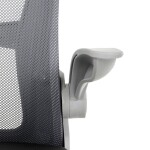 Kancelářská židle, tmavě šedá síťovina, šedý plast, kolečka na tvrdé podlahy