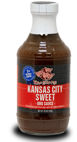 BBQ omáčka Three Little Pigs Kansas City Sweet, 541 g