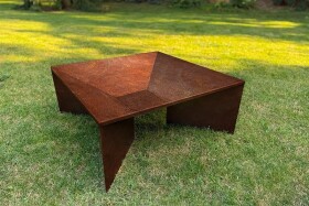 Zahradní ohniště z cortenu Focus 1017, 70×70×30 cm