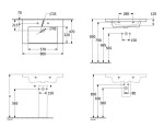 VILLEROY & BOCH - Subway 3.0 Umyvadlo 80x47 cm, bez přepadu, otvor pro baterii, alpská bílá 4A708101