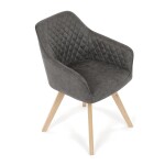 Jídelní židle, černá, látka vintage, DCH-435 BK3