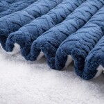 Prošívaná beránková souprava INVERNO tmavě modrá 2 ks