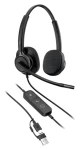 HP Poly Mission 425 černá / Sluchátka s mikrofonem / USB / Stereo (C01B6AA)