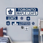 Mustang Drinkware Samolepky na Stěnu Toronto Maple Leafs NHL Repositionable Street Signs Wall Decal Set