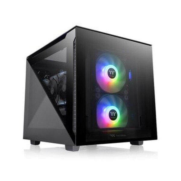 THERMALTAKE Divider 200 TG černá / mATX / 2x USB-A 3.0 / 1x USB-C 3.2 / 1x 200mm + 1x 120mm / bez zdroje (CA-1V1-00S1WN-00)