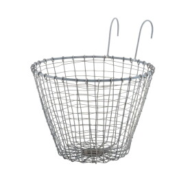 Ib Laursen Závěsný drátěný obal na květiny, šedá barva, zinek