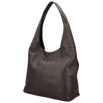 Stylová dámská kožená kabelka na rameno Hayley, tmavě hnědá