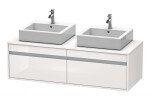 DURAVIT - Ketho Umyvadlová skříňka 43x140x55 cm, 2 zásuvky, lesklá bílá KT6697B2222