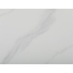 Stůl jídelní 80x80 cm, keramická deska bílý mramor, černé kovové nohy