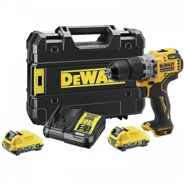 DeWalt DCD706D2 / Aku bezuhlíková příklepová vrtačka / 12V / 2x 2.0Ah / kufr (DCD706D2)