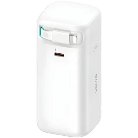 USAMS XMF Series Powerbanka výsuvný kabel Lightning bílá / Power Bank / 18000 mAh / PD 45W / USB-C + Lightning (20KCD21702)