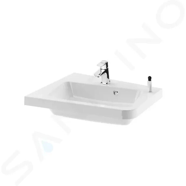 RAVAK - 10° Rohové umyvadlo 550x485 mm, levé, s 1 otvorem pro baterii, bílá XJIL1155000