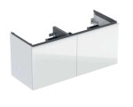 GEBERIT - Acanto Umyvadlová skříňka, 118x54x48 cm, 4 zásuvky, sklo/bílá 503.007.01.2