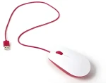 Raspberry Pi Mouse bílá, červená / Myš / optická / USB / 3 tlačítka (RB-MAUS01W)