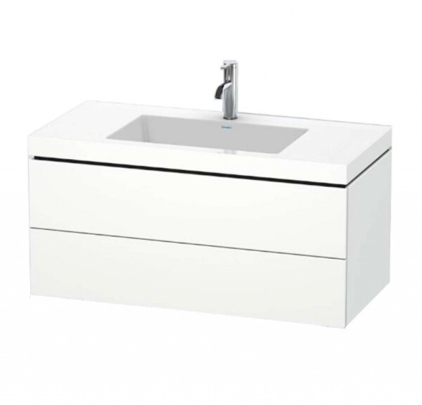 DURAVIT - L-Cube Skříňka s umyvadlem 50x100x48 cm, 2 zásuvky, bílá mat LC6928O1818