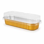 Dortisimo Alobalová miska na dezerty se zlatým dnem, víčkem, vidličkou a samolepkou 200 ml (10 ks)