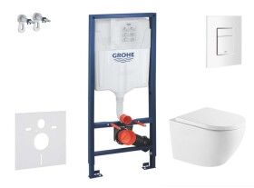 GROHE - Rapid SL Set předstěnové instalace, klozetu Oudee a sedátka softclose, tlačítko Skate Cosmopolitan, alpská bílá SANI11BA3114
