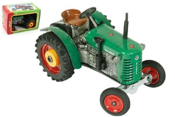 Traktor Zetor 25A zelený na klíček kov 15cm 1:25 v krabičce Kovap