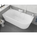 MEXEN/S - Silo volně stojící rohová vana levá reliéf 170 x 80, bílá, sifon a přepad bílá 52891708000L-20