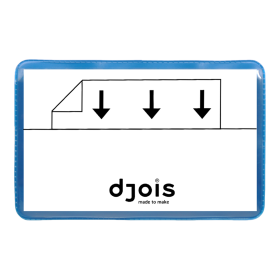 Djois magnetická kapsa na logistický štítek, 100 × 60 mm, PVC, modrá, 50 ks