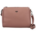 Módní dámská koženková crossbody kabelka Coveri Leanne, starorůžová
