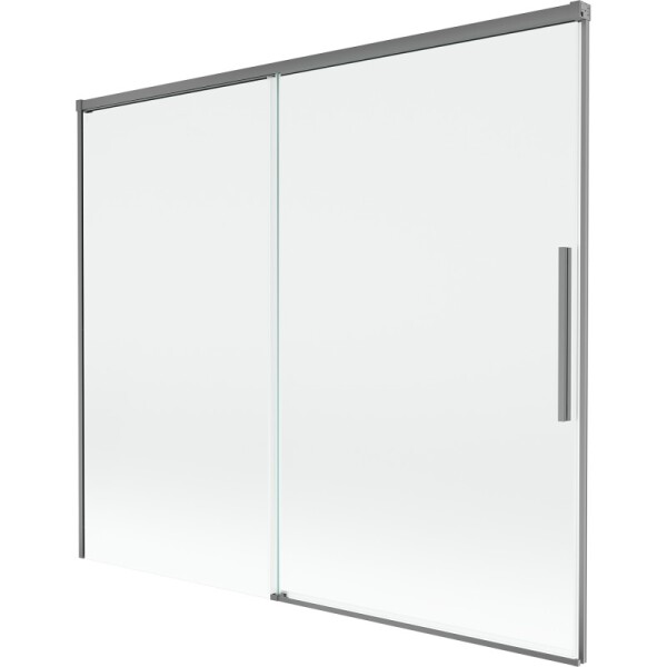 MEXEN/S - Rox vanová zástěna 2-křídlová posuvná 180 x 150, transparent, grafit metal 8C9-180-001-95-00