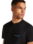 Pánské merino tričko s krátkým rukávem ICEBREAKER Mens 150 Tech Lite SS Tee IB Wordmark, Black velikost: L