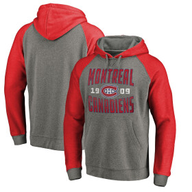 Fanatics Pánská Mikina Montreal Canadiens Timeless Collection Antique Stack Tri-Blend Raglan Velikost: