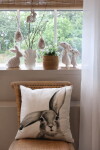 Chic Antique Lněný povlak na polštář Rabbit 45 x 45 cm, béžová barva, textil