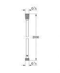 GROHE - Hadice Sprchová hadice VitalioFlex Silver 2 m, chrom 27507001