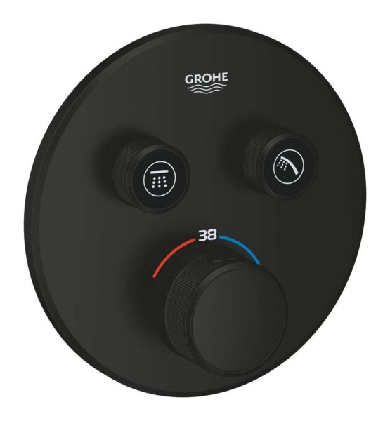 GROHE - Grohtherm SmartControl Termostatická baterie pod omítku, pro 2 spotřebiče, matná černá 291192430