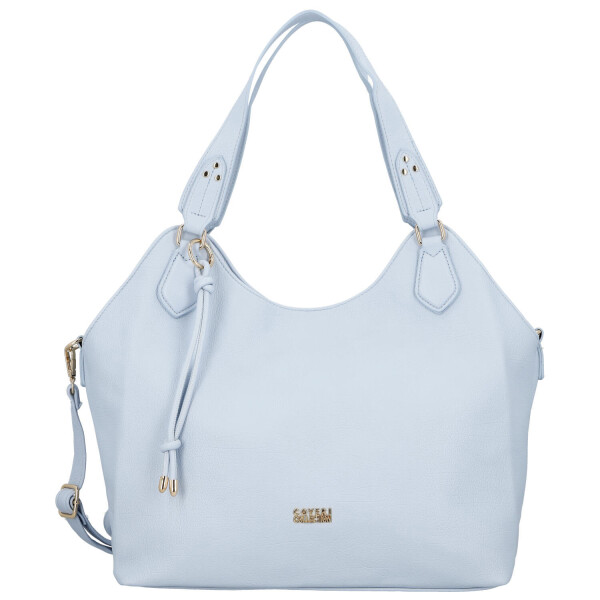 Elegantní dámská koženková kabelka na rameno Mandy, světle modrá