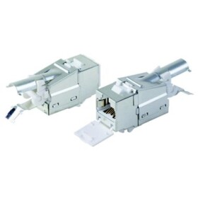 DATACOM STP Keystone 10G RJ45 CAT6A Silver 4048